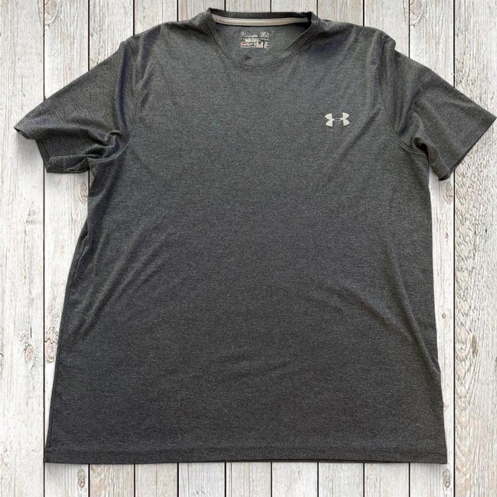 Under Armour HeatGear Mens Large Gray Fitted Short Sleeve Compression Shirt